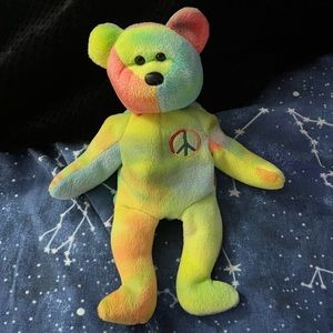 VINTAGE 1996 Ty Peace Bear Beanie Baby